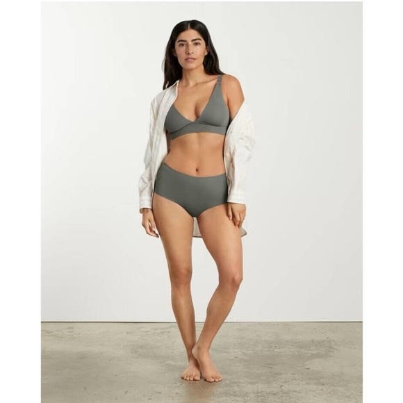 NWT Everlane Womens The Invisible High Rise Hipster Underwear Green Medium - Picture 3 of 11